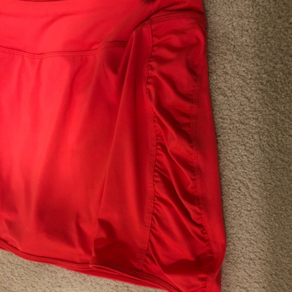 Layer 8 Performance Activewear Qwik-Dry Skirt/Skort Side Ruching Hot Pink Sz M - Picture 4 of 7